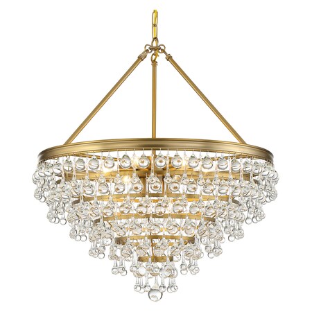 Calypso 8 Light Vibrant Gold Crystal Teardrop Chandelier Calypso 8 Light Vibrant Gold Crystal Teardrop Chandelier